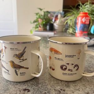 Enamel Coffee Mugs (Set of 2)